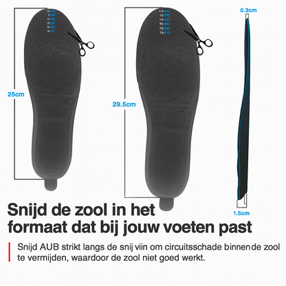 Oplaadbare Verwarmde Inlegzolen